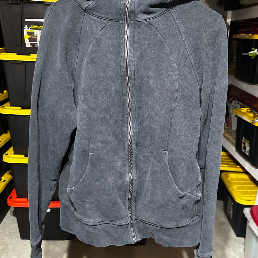 Lululemon Black Cotton Fleece Hoodie - Picture 7 of 9